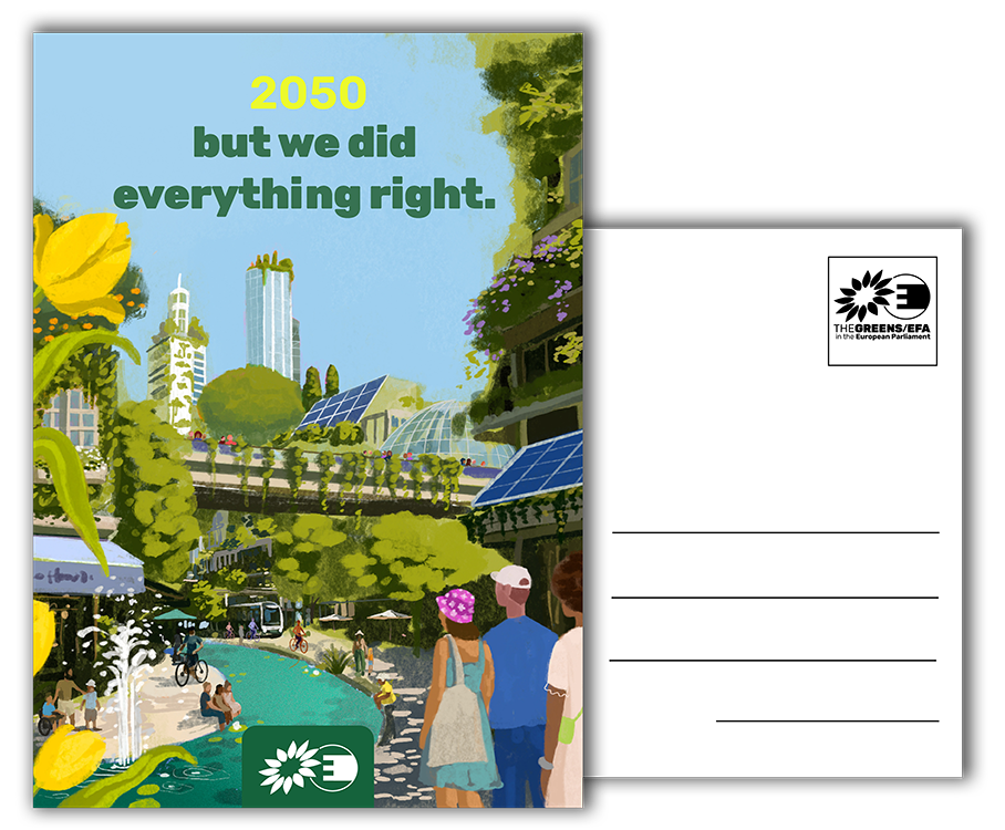 2050 but we did everything right postcard